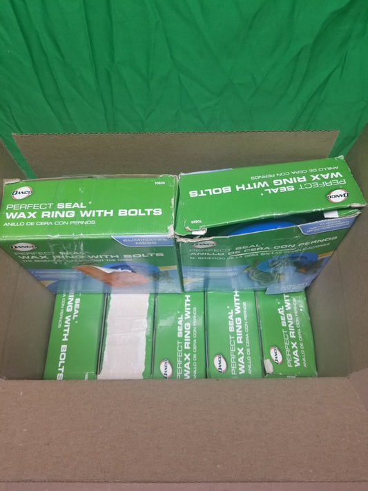 7pc Perfect Seal Toilet WaxRing Fits All Bolts Rubber Gaskets Toilet Install Kit