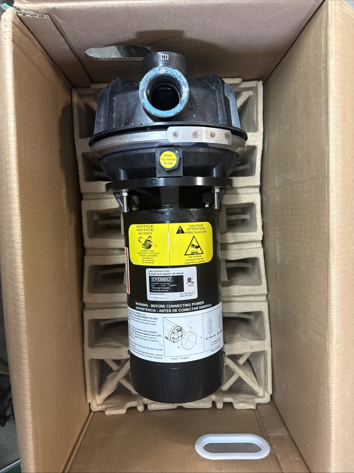 Everbilt Lawn Irrigation Pump Plastic 1.5HP HDLS15P PARTS ONLY