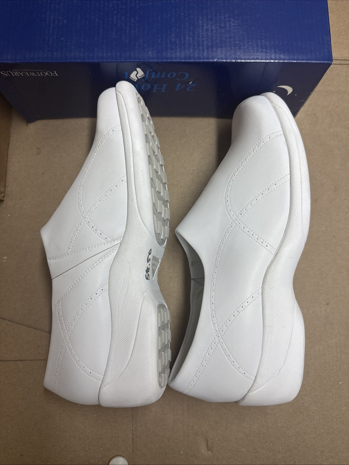 24 HOUR COMFORT Sofia Women's 12 Wide Width Slip-On Leather Loafers