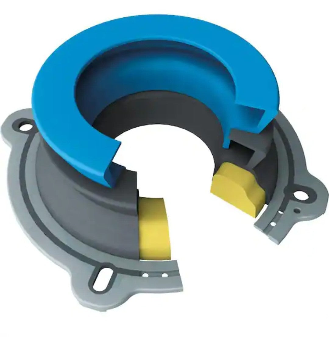 6pc Perfect Seal Toilet WaxRing Fits All Bolts Rubber Gaskets Toilet Install Kit