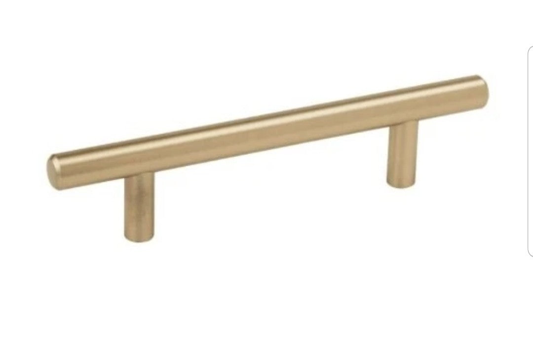 10-pk Amerock Bar Pulls 3-3/4 in 96 mm Center-to-Center Golden Champagne Cabinet