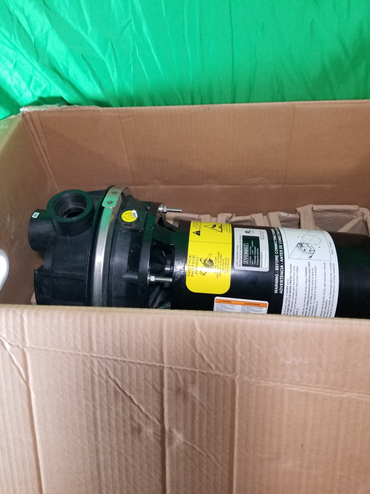 Everbilt Lawn Irrigation Pump Plastic 1-1/2HP HDLS15P Used Tested Excellent Cnd