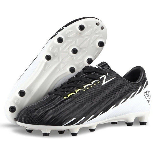 VIZARI unisex youth FG Soccer cleats Futbol Shoes Black White Size 9