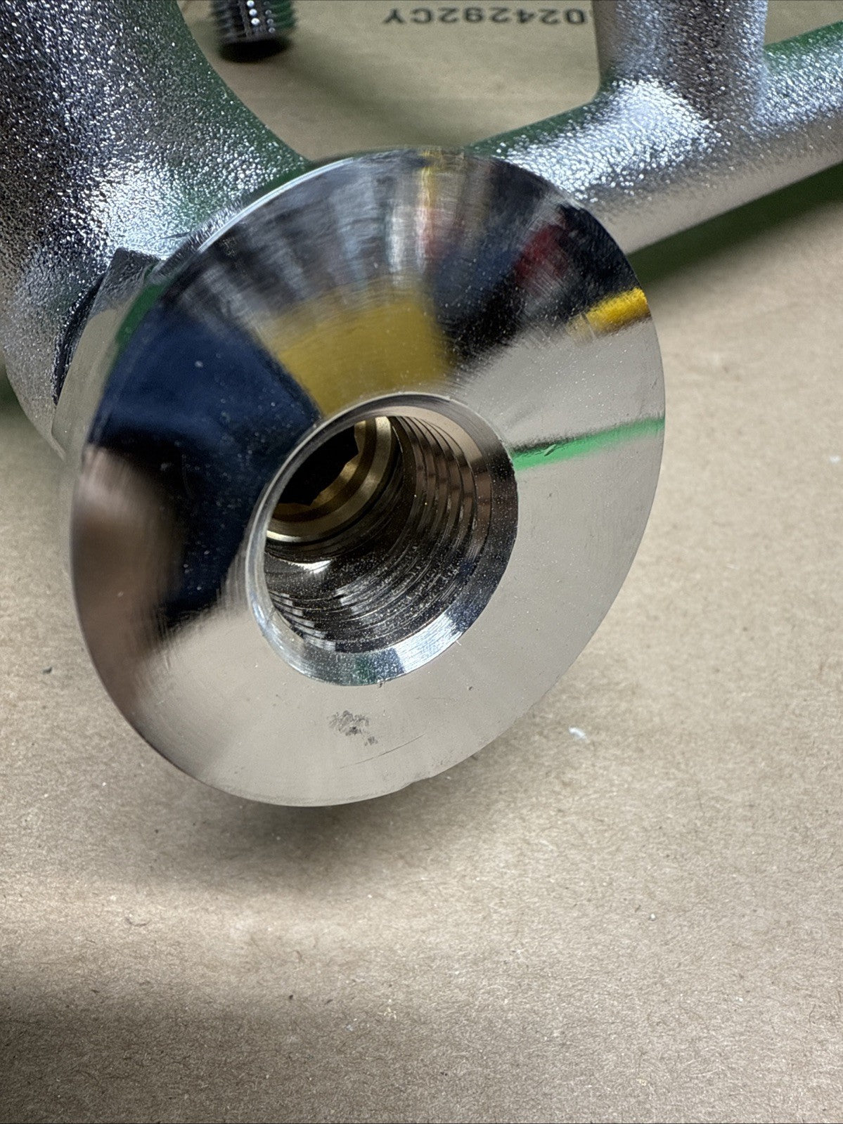 T&S Brass Service Sink Faucet Wall Mount 8" Center Built In Stop Chrome Industri