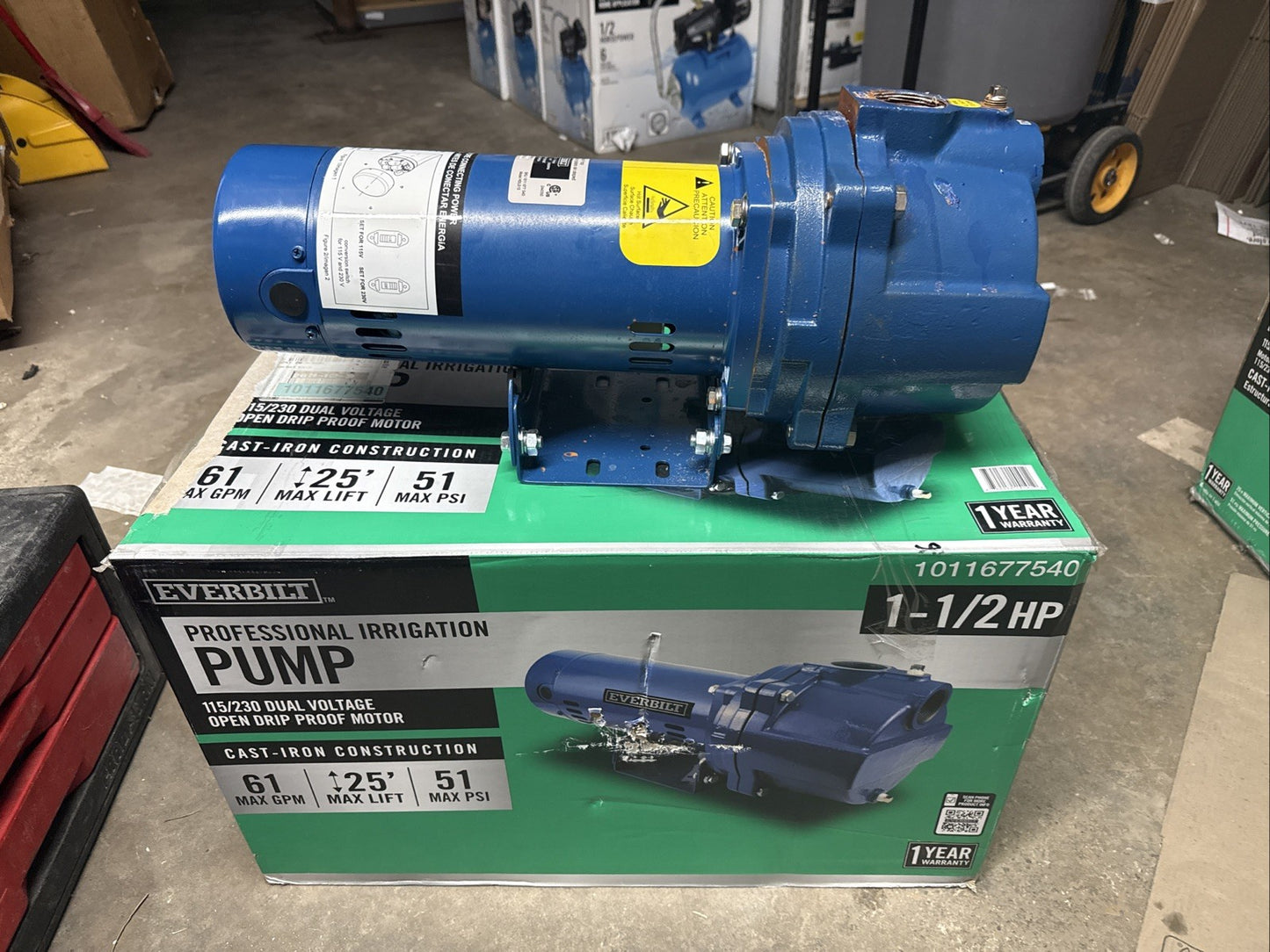 Everbilt 1-1/2 HP Cast Iron Lawn Irrigation Pump HDLS15 *For Parts*