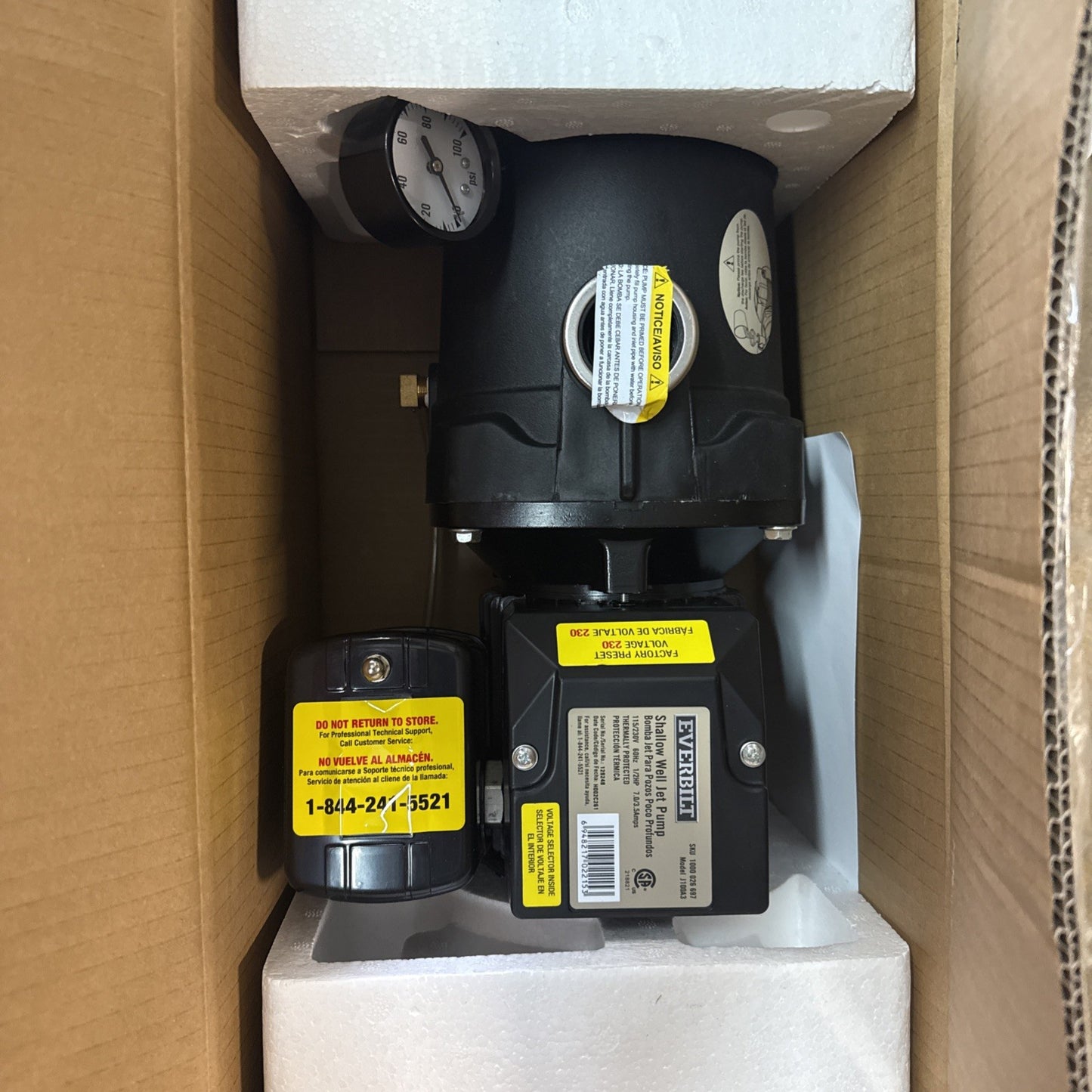 Everbilt Shallow Well Jet Pump Fresh Water for Home 1/2 hp 6 gal/min NEW OB