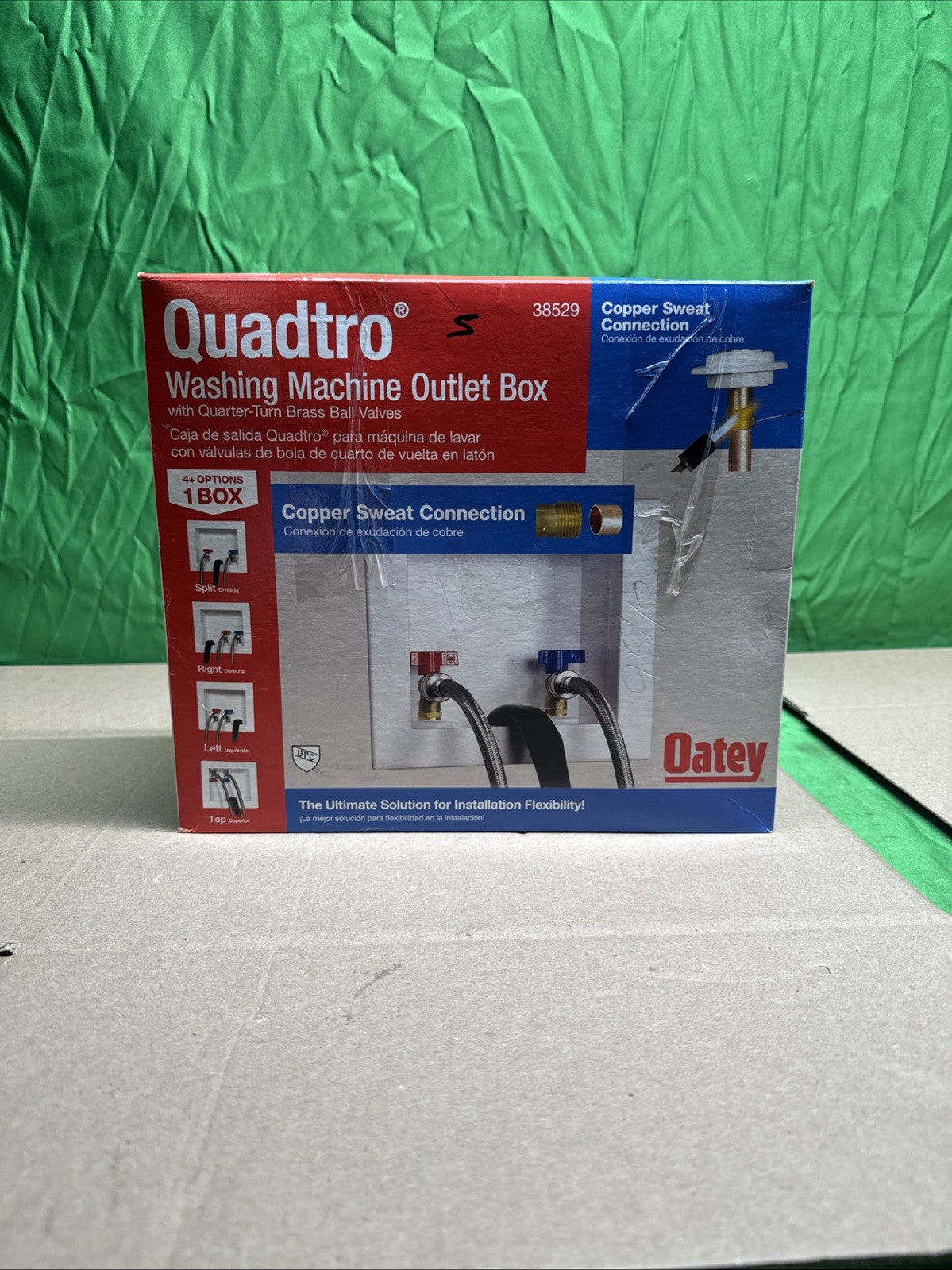 "Washing Machine Outlet Box'' Oatey Quadtro 4 Options Model 38529 NIB "COMPLETE"