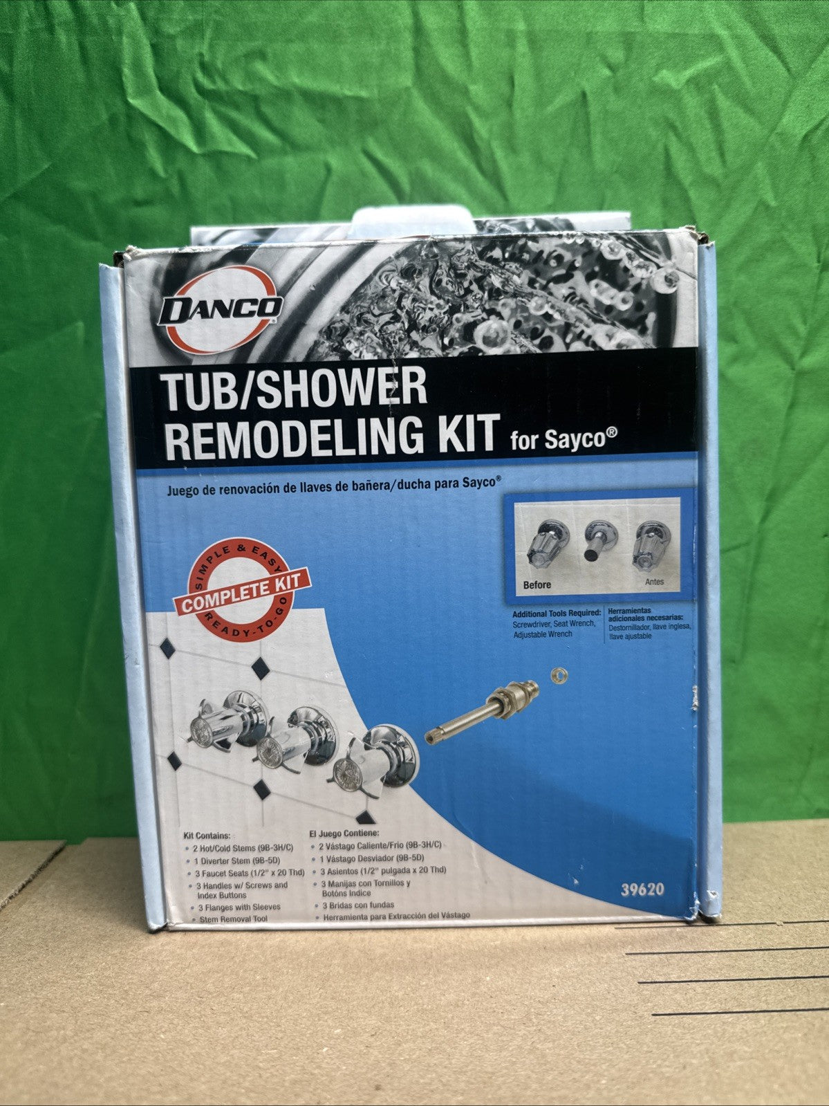 Danco 39620 Tub/Shower 3-Handle Remodeling Trim Kit in Chrome for Sayco.