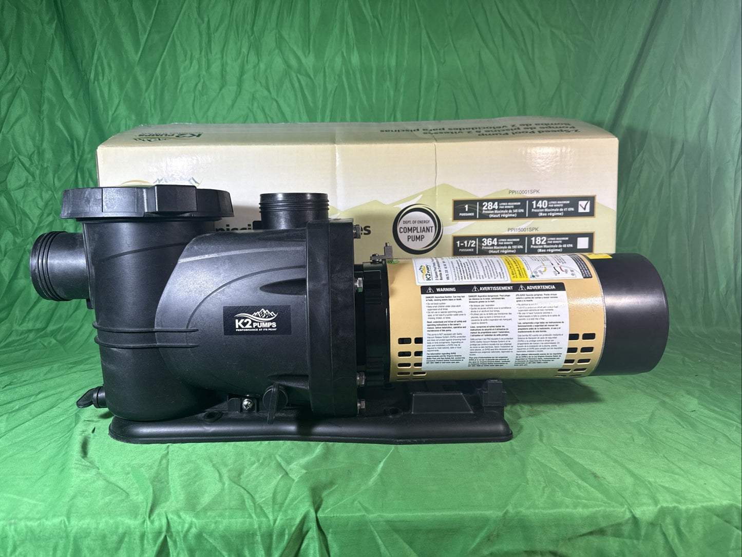 K2 Pumps Pool Pump 1 Hp Self Priming Two Speed 230 Volt Doe Compliant