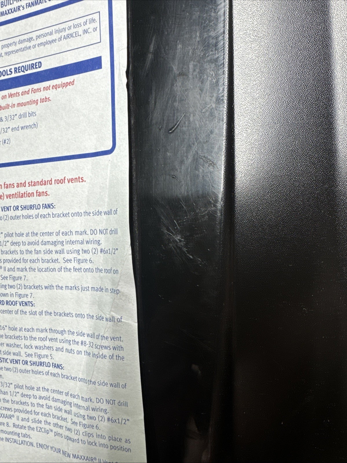 MaxxAir 00-933082 Roof Vent Cover; Maxxair II, Black