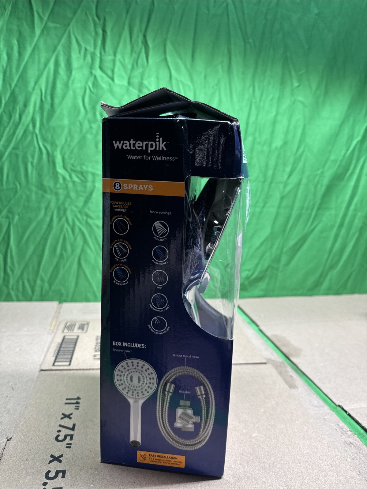 Waterpik 8-Spray Wall Mount Magnet Multi Height Handheld Shower Head 1.8 GPM