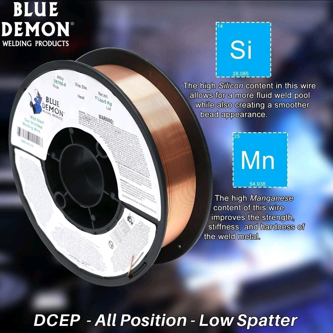 Blue Demon ER70S6 .030 11 LB MIG Welding Wire Low Spatter X-Ray Quality