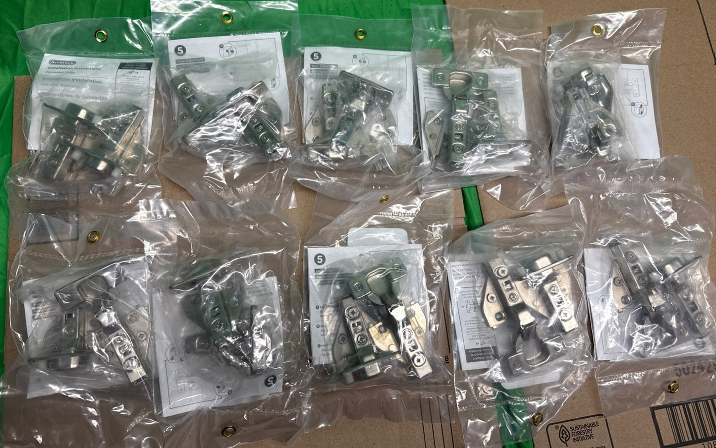 10x Amerock 2 Pack 1/2” Overlay Soft-Closing Euro Concealed Hinge for Face Frame