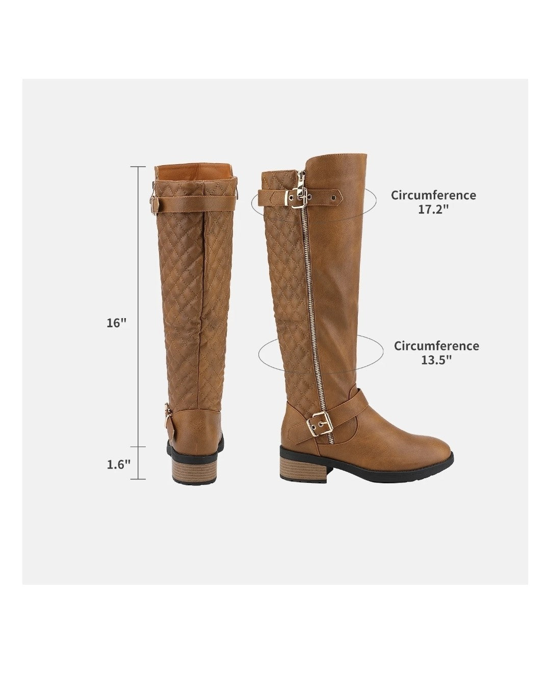 DREAM PAIRS Women's Wide Calf Comfortable Winter Knee High Riding Boots Sz 8.5