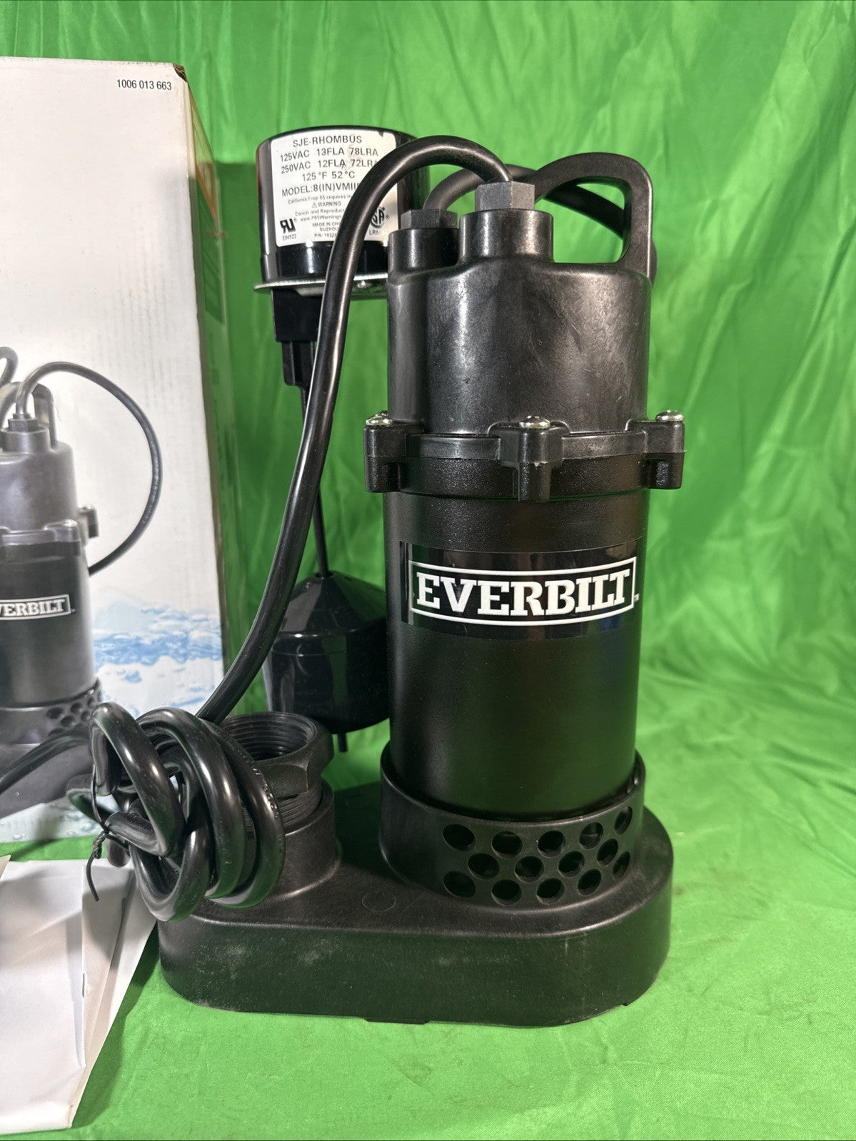 Everbilt 1/2 HP Submersible Aluminum Sump Pump with Vertical Switch HDPS50W