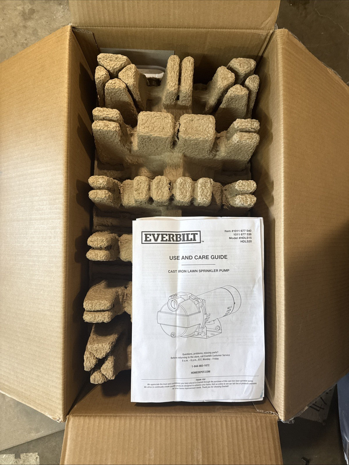 Everbilt 1-1/2 HP Cast Iron Lawn Irrigation Pump HDLS15 *For Parts*