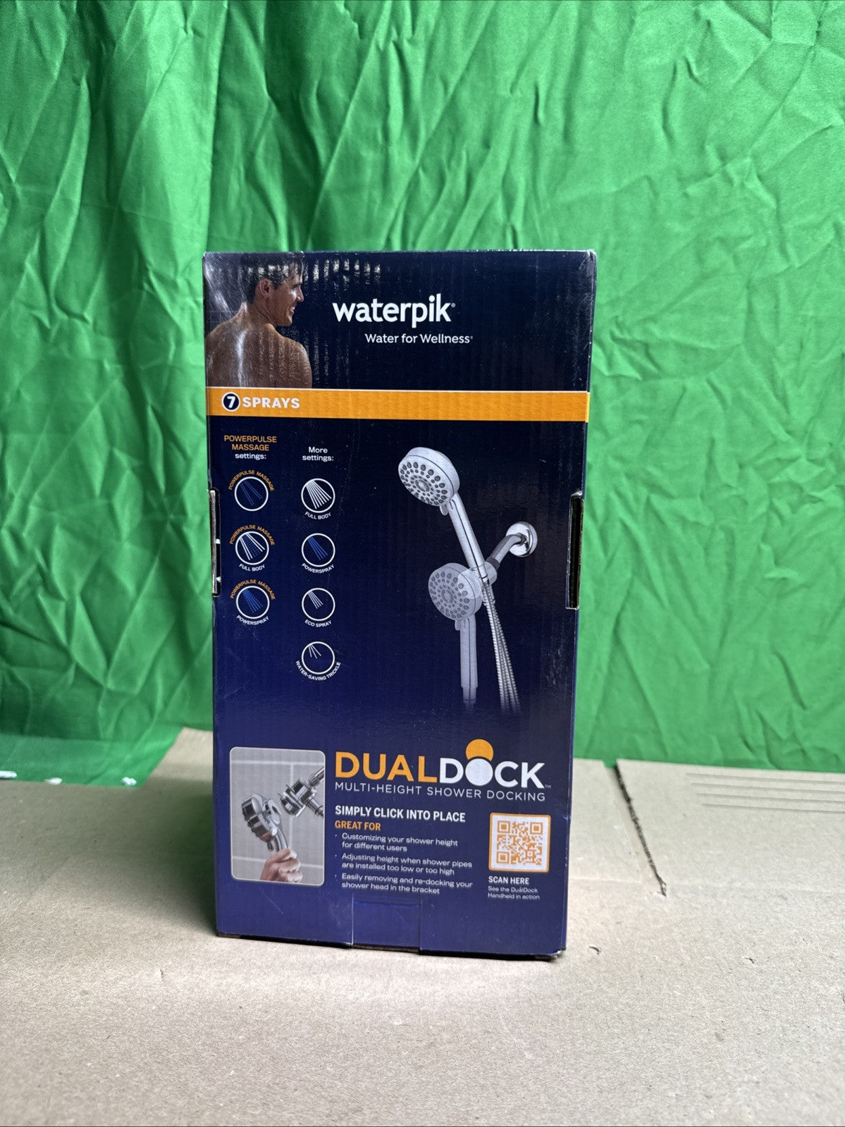 NOB Dualdock Multi-height 7spray wallmount handheld showerhead