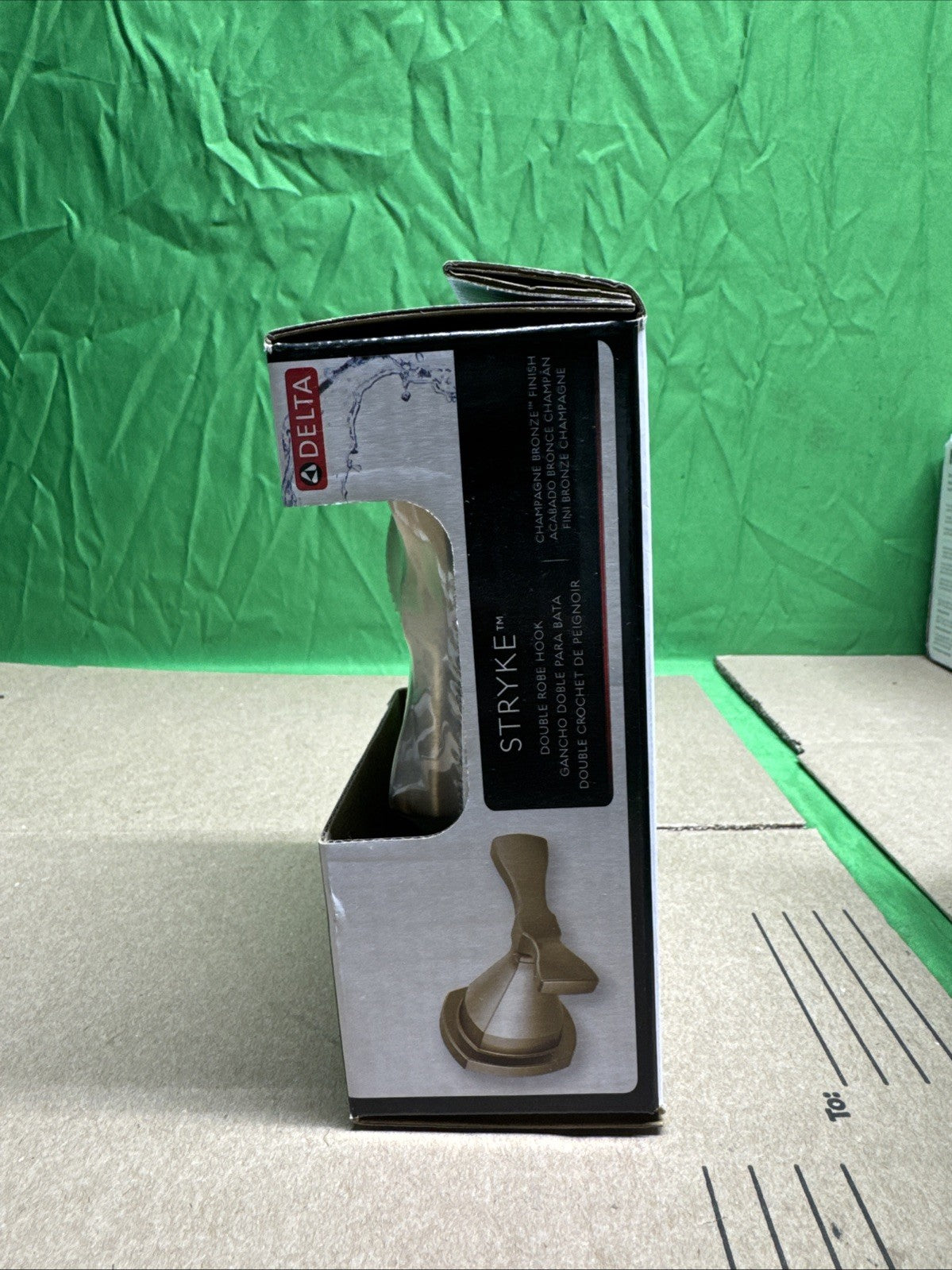 Delta Stryke Double Robe Hook Champagne Bronze Finish Bathware 77638-CZ
