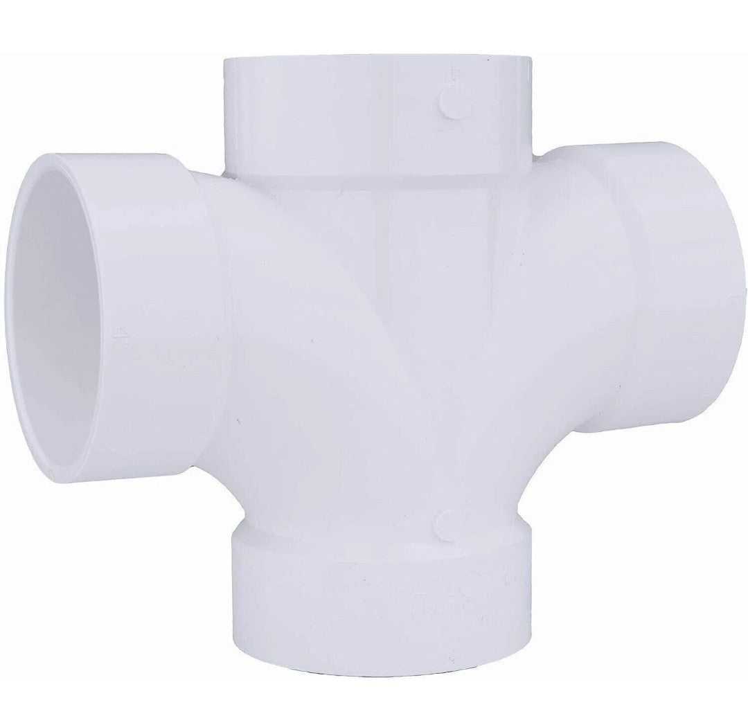 TEE DBL SAN PVC 4" by CHARLOTTE MfrPartNo PVC004281200HA