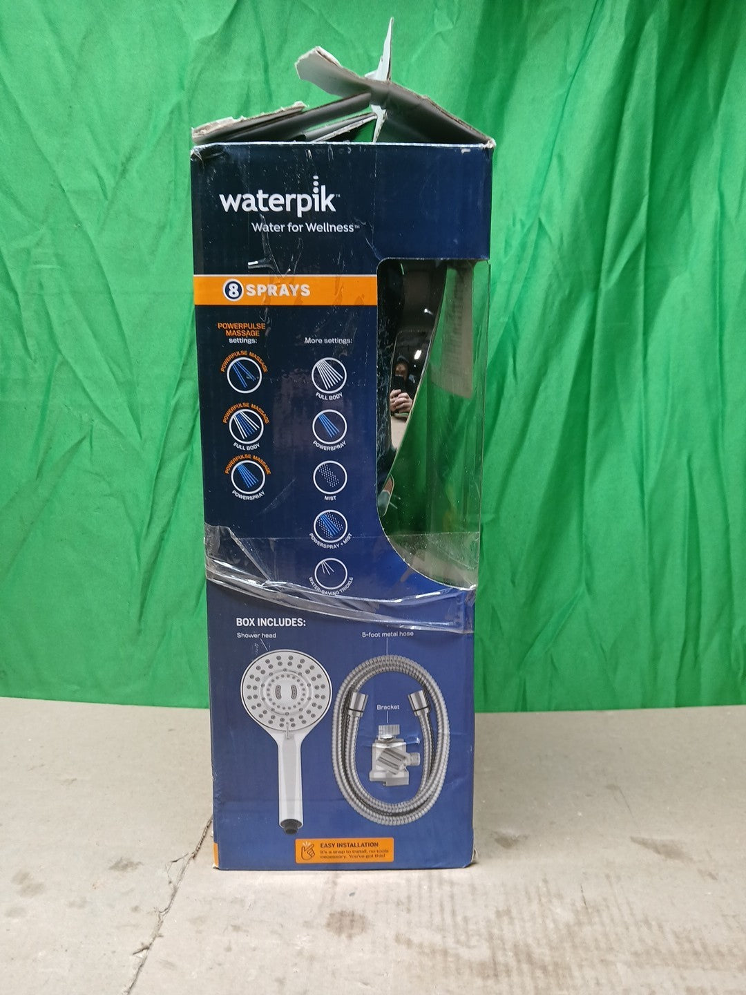 Waterpik 8-Spray Wall Mount Magnet Multi Height Handheld Shower Head 1.8 GPM..