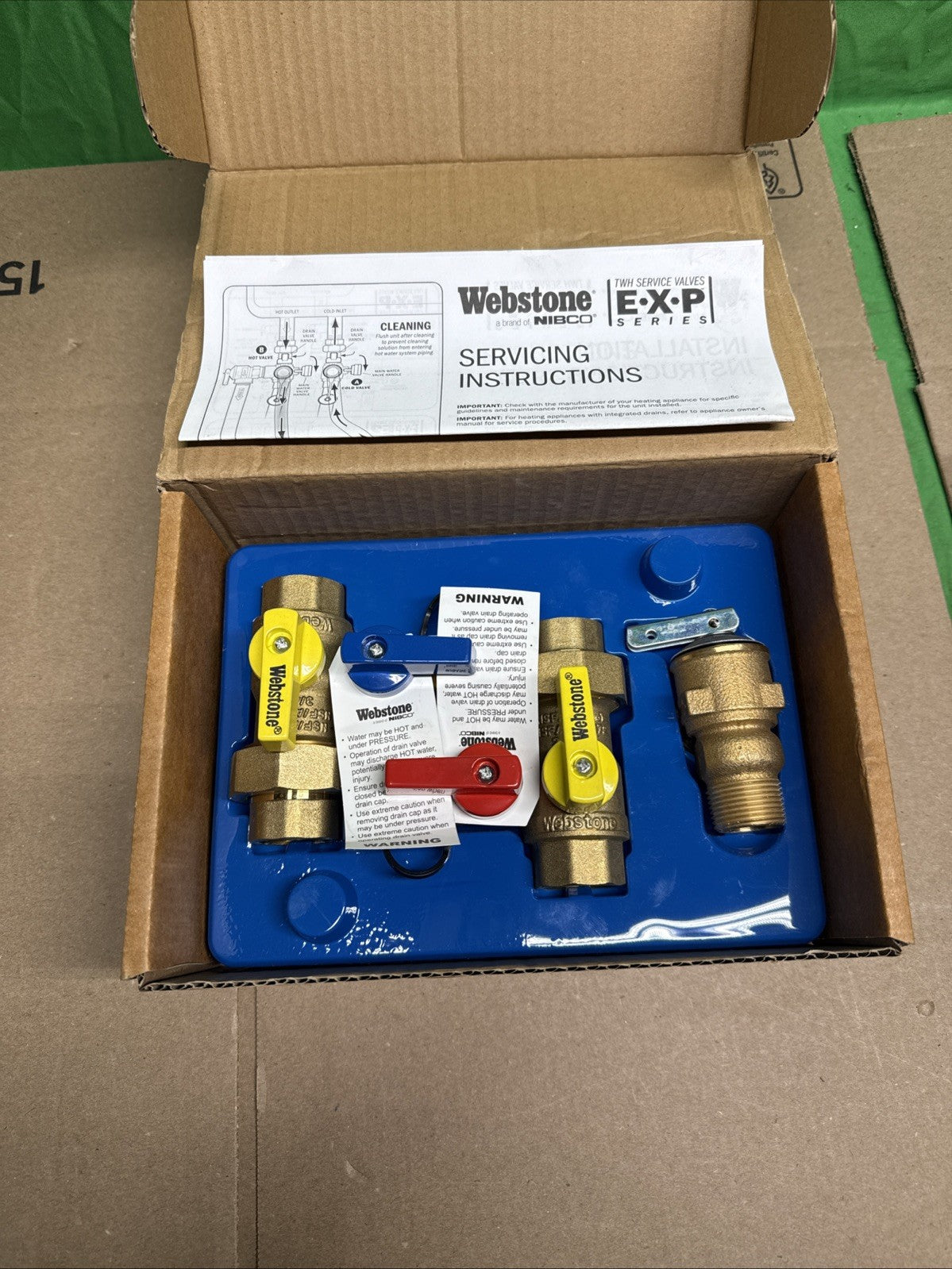 Webstone H-42443WPR-R 3/4" Tankless Water Heater Service Valve Kit w/ Two Valve.