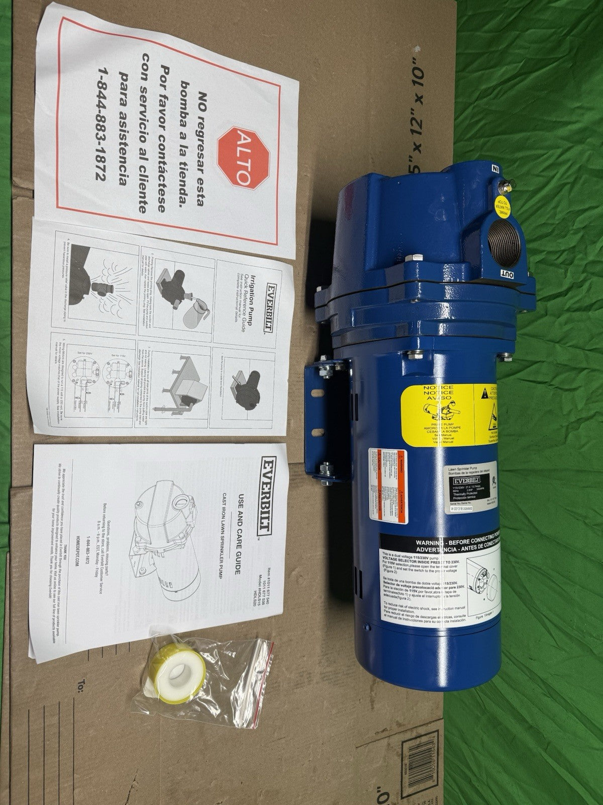 Everbilt Professional Irrigation Pump Cast Iron 2 HP Dual Voltage, HDLS20