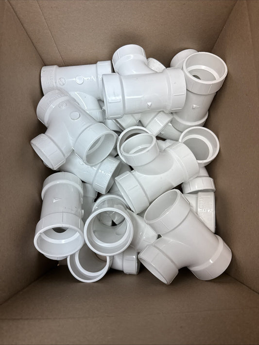 2 in. x 2 in. x 1-1/2 in. PVC DWV Sanitary Tee Reducing Fitting (LOT OF 20) Bulk