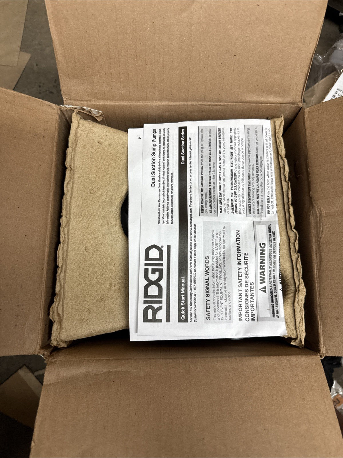 RIDGID 70058-RHD1 1/3 HP Stainless Steel Dual Suction Sump Pump