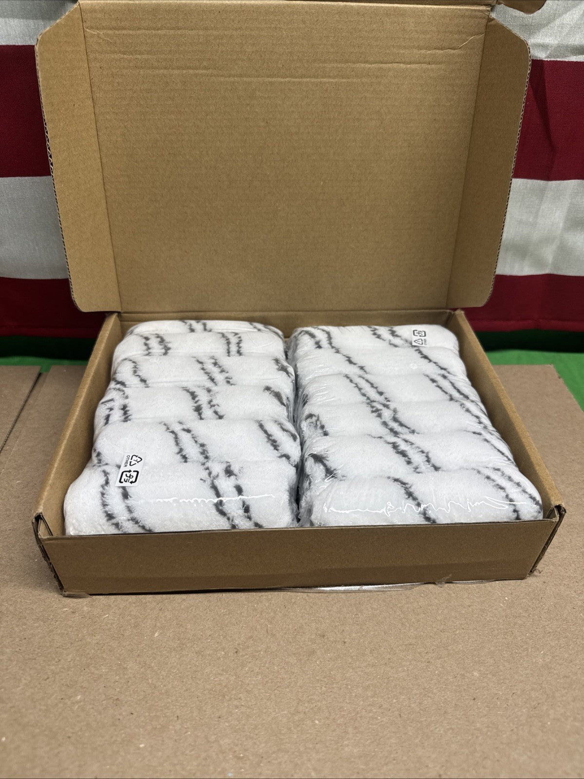 Amazon Basics Microfiber Paint Roller Covers, for Smooth 24 Pack, White