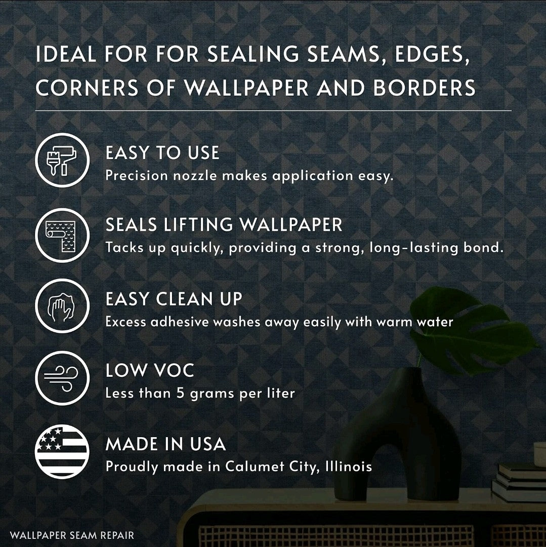 3 PACK 3X ROMAN 3 oz Wallpaper Seam Repair Adhesive Glue for Torn Edges & Seams