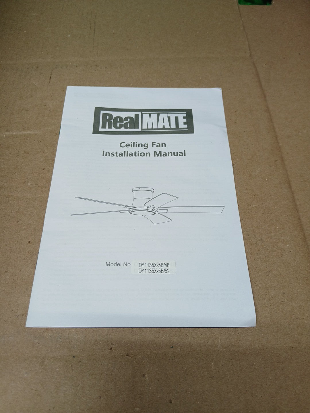 52 Inch Ceiling Fans with Lights and Remote, Black Low Profile Ceiling Fan