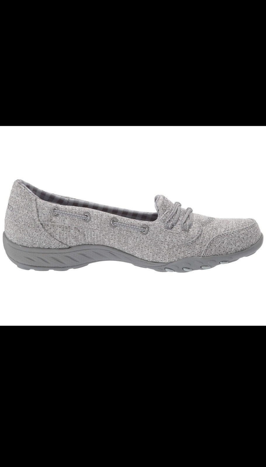 Skechers Breathe Easy - Good Influence Slip-On Shoes  Gray Womens Size 7 .5