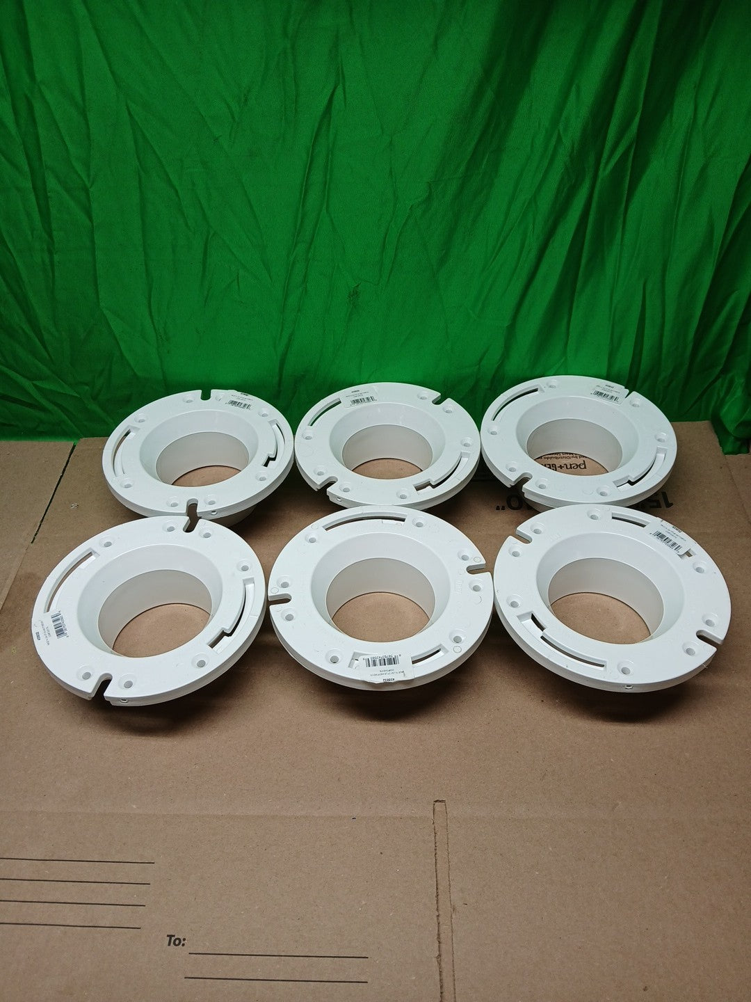 6pck Oatey 3 In. Or 4 In. Pvc Closet Flange With Plastic Ring Without Test
