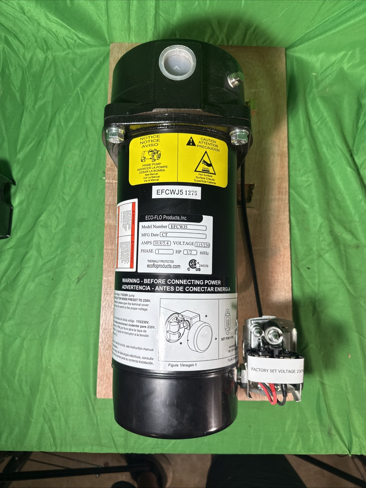 1/2 HP Convertible Deep Well Jet Pump See Pictures Small Dent Back Cover Tested