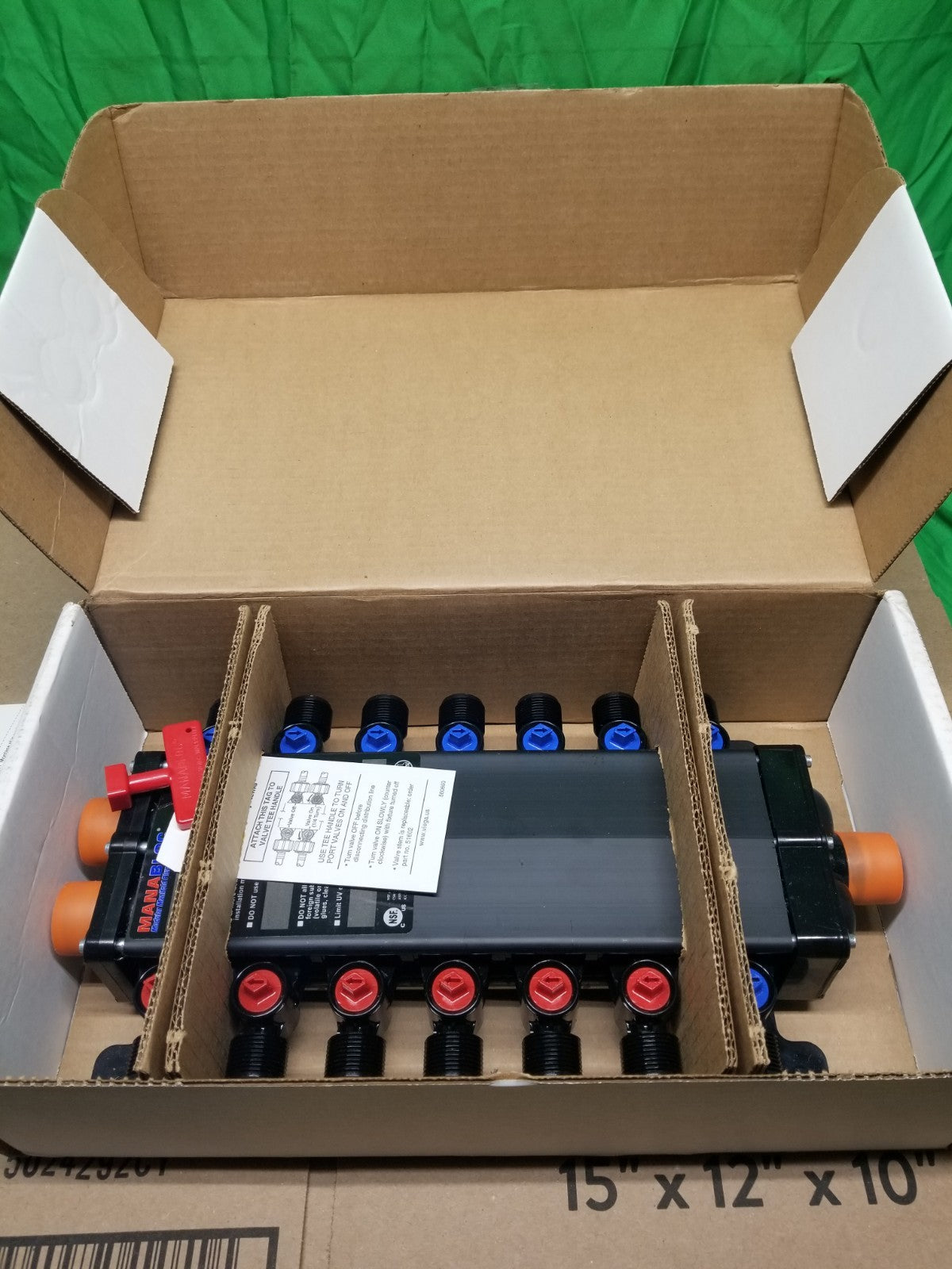 Viega Manabloc 1/2 in x 14 Ports: 6 Hot 8 Cold Press Fit Polymer Manifold 49610