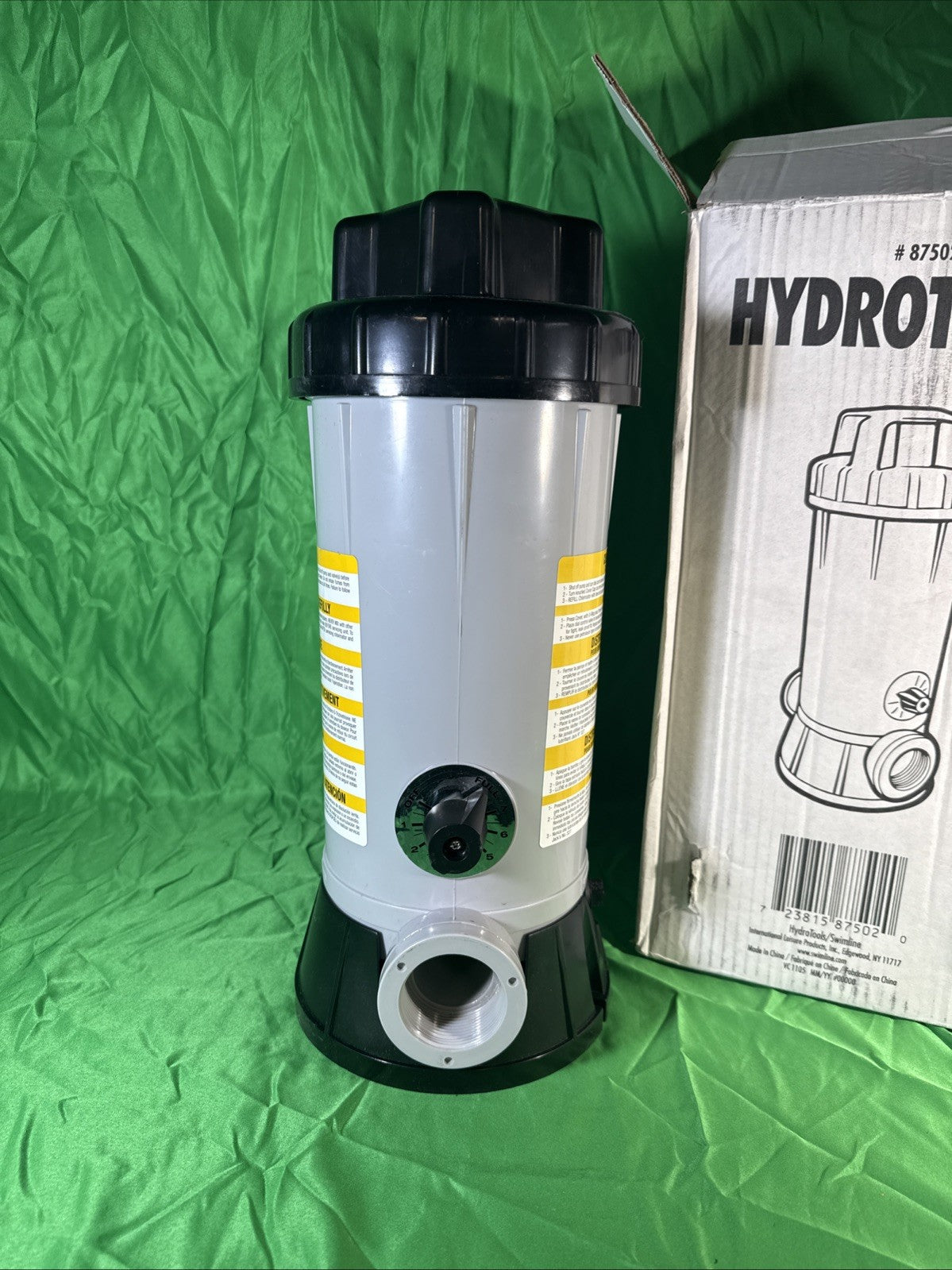 Rx Clear Inground In-line Swimming Pool Chlorinator Chemical Feeder-Holds 9 lbs