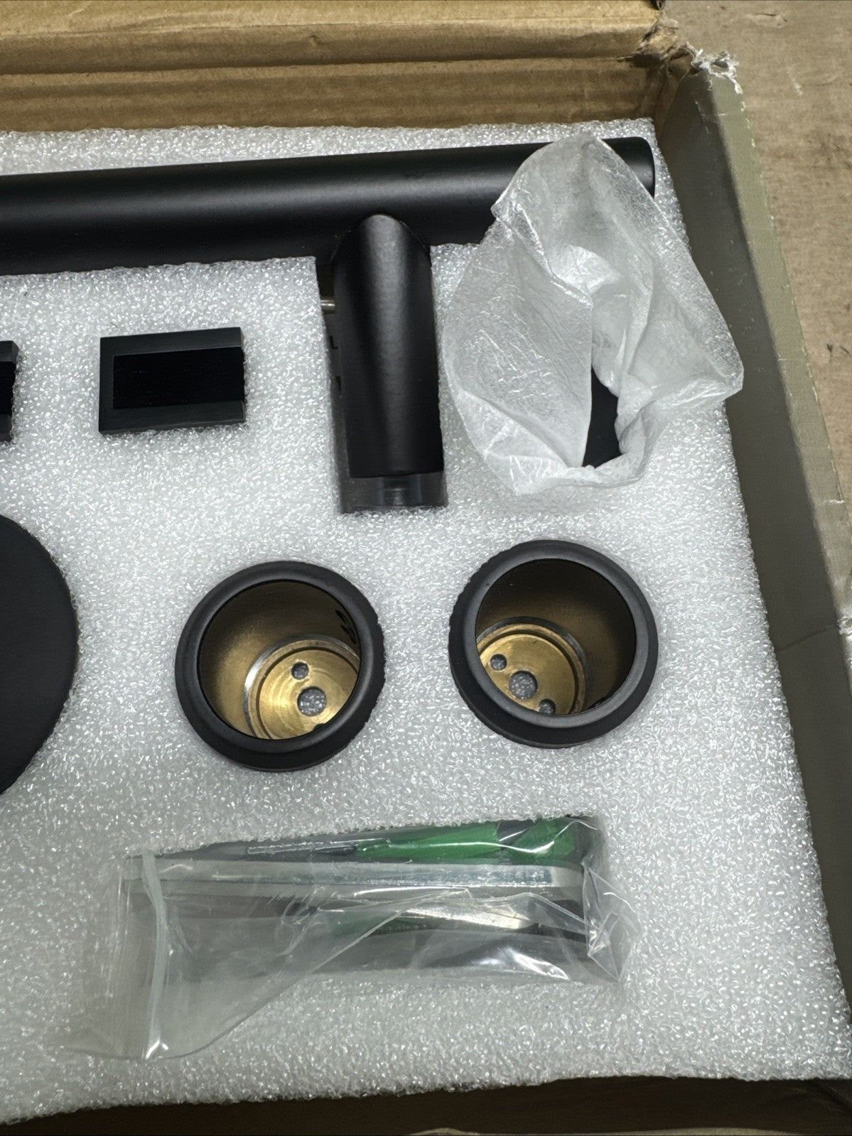 Glass Warehouse Sliding Shower Door Kit Matte Black GW-SLD-HWP-MB