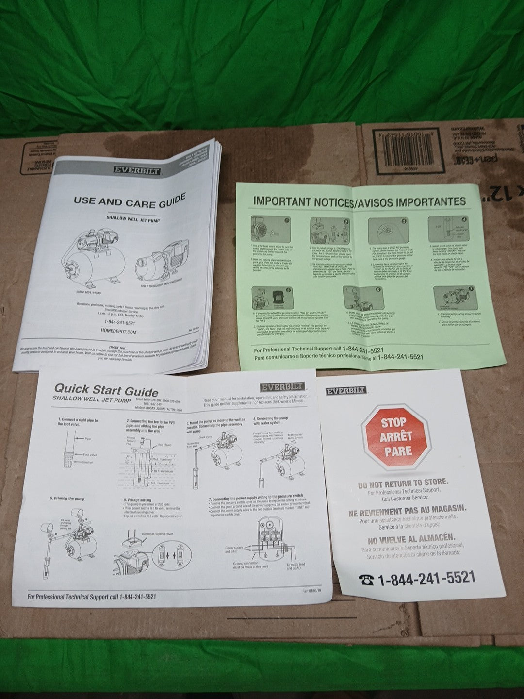 Everbilt 1/2HP Jet Pump/Tank Combo Cast iron with 6 Gallon Tank Used Ex Conditin