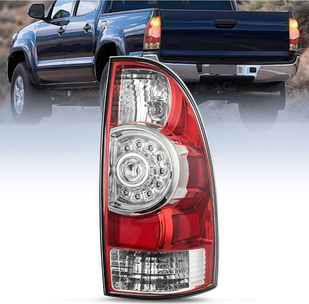 Nilight Tail light Assembly LED Lens Passenger Side for 2005-2015 Toyota Tacoma