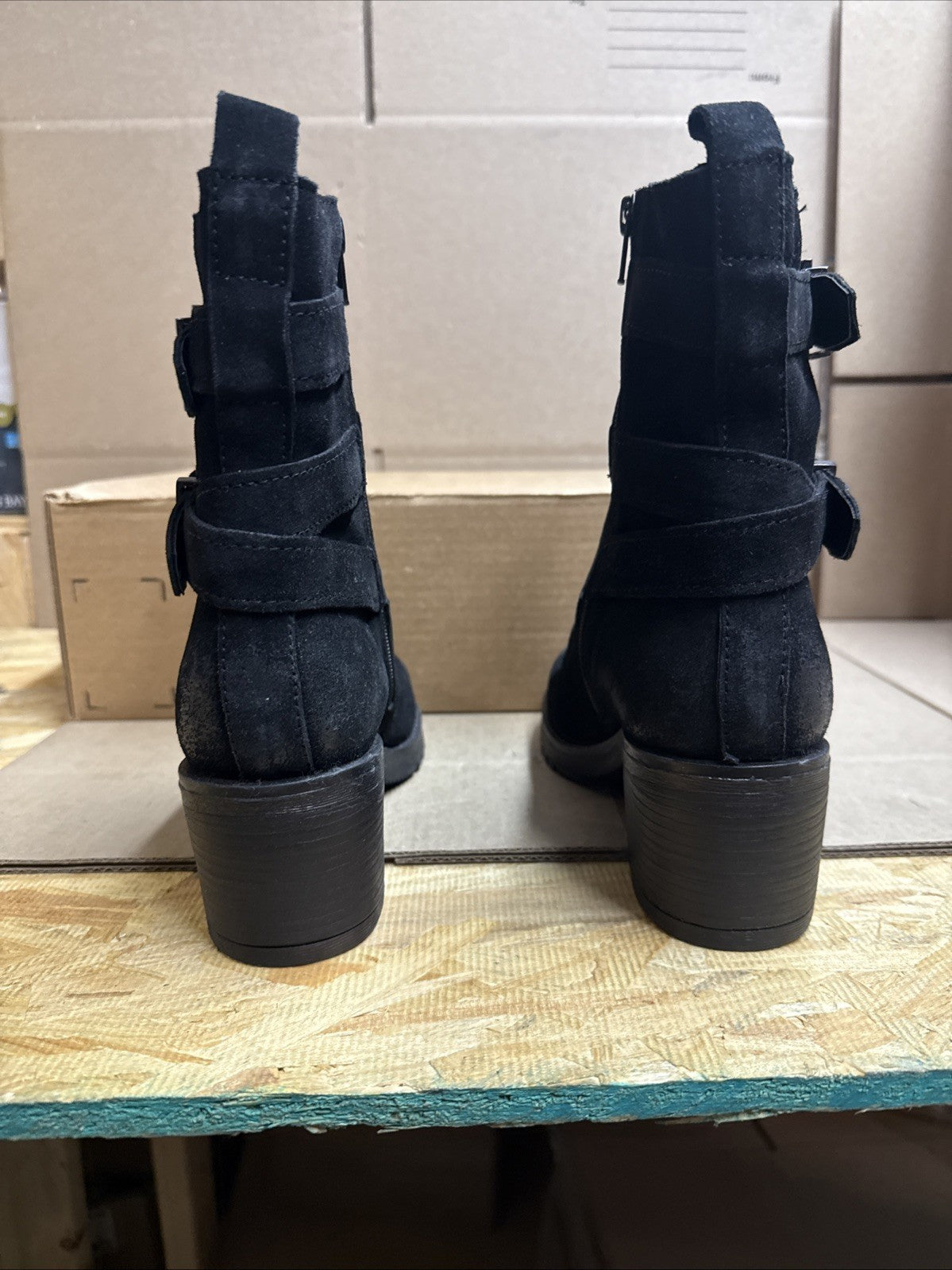 Vintage Foundry Co Womens Charmaine Handmade Burnished Rugged Black Size 8.5