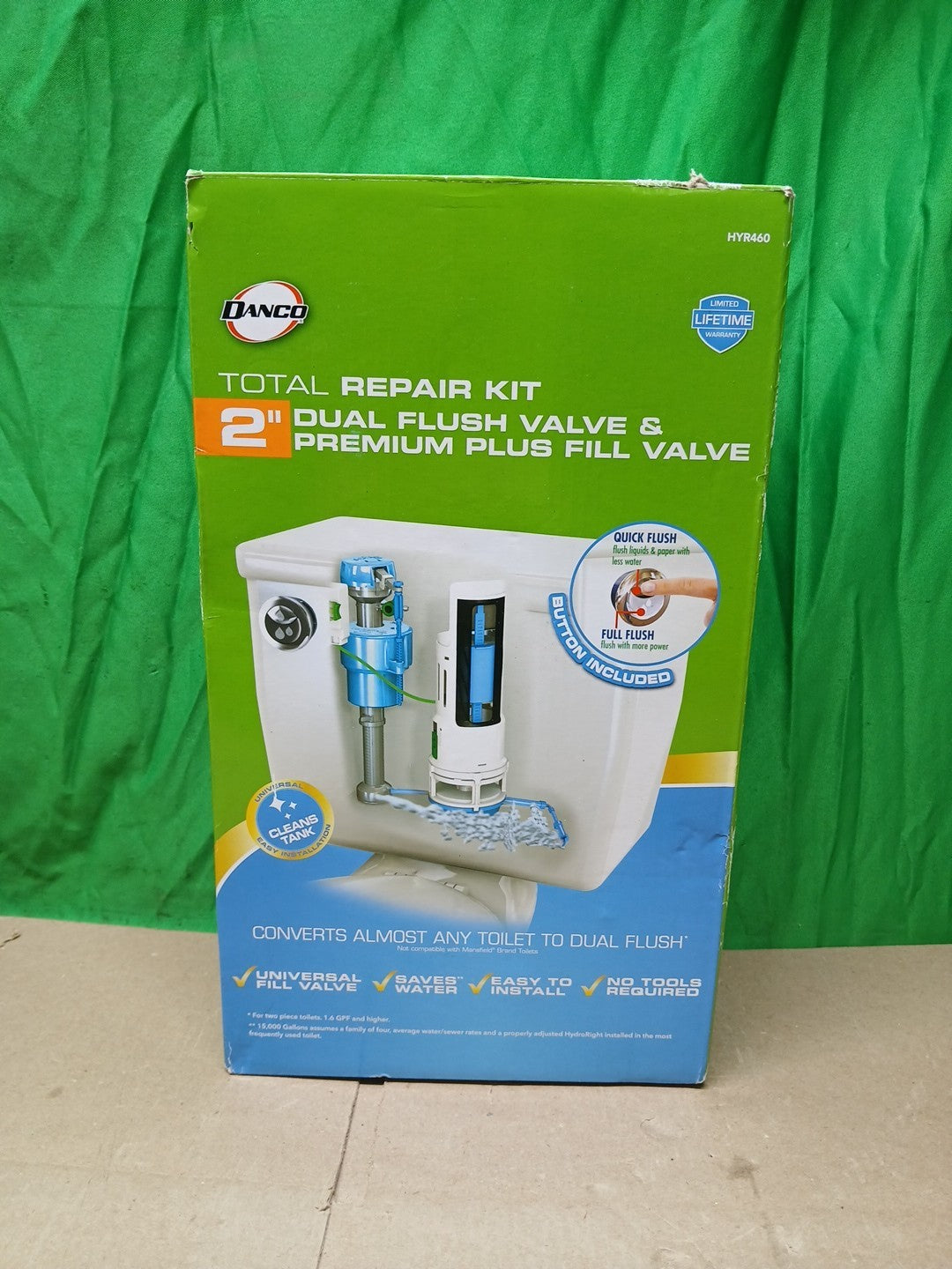 Danco HyrdroRight Universal Water-Saving Toilet Repair Kit White HYR460 NEW