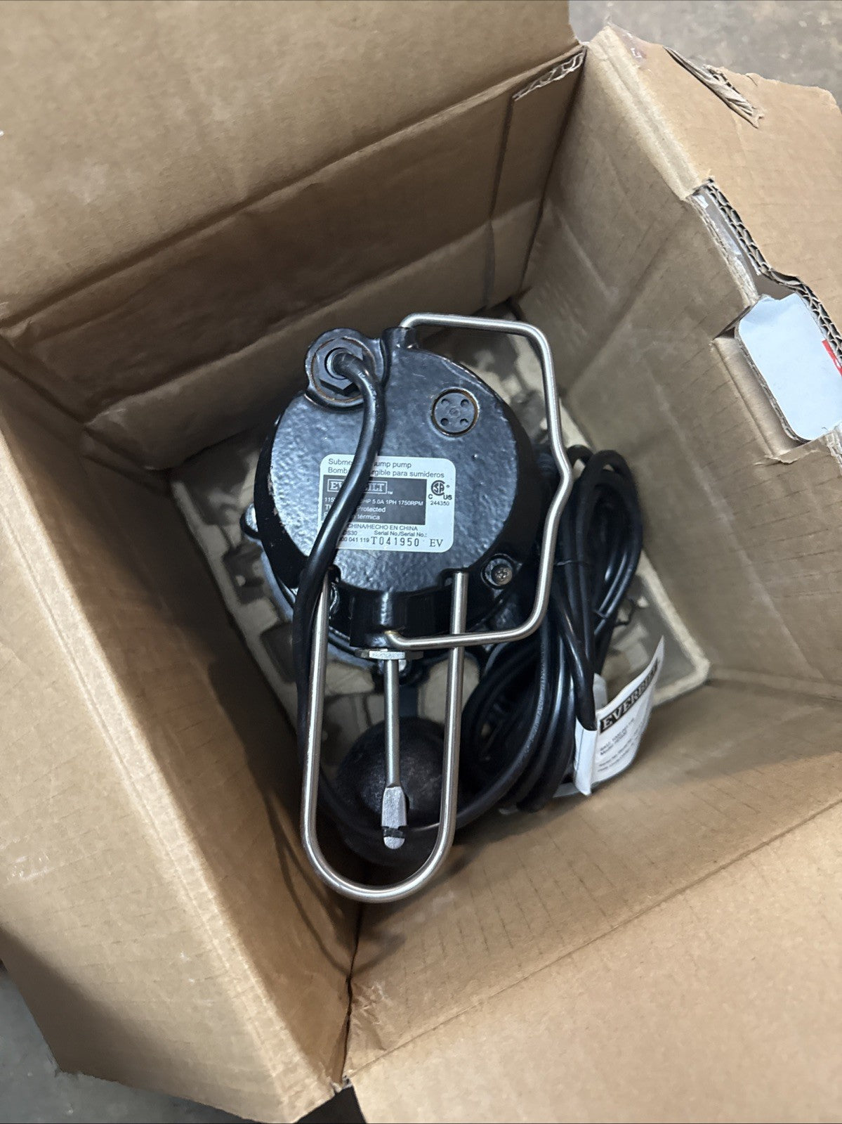 Everbilt 1/3 HP Cast Iron Submersible Sump Pump