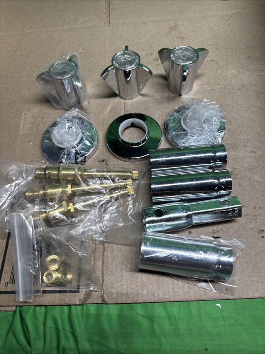 Danco 39620 Tub/Shower 3-Handle Remodeling Trim Kit in Chrome for Sayco