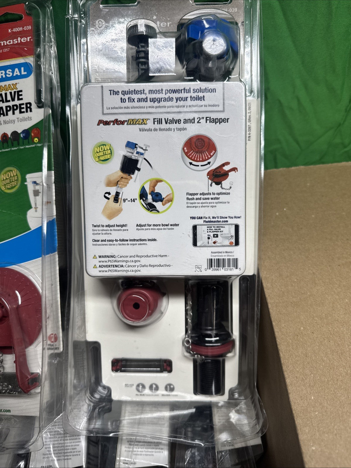 LOT OF 6 Fluidmaster PerforMAX Fill Valve and 3-Inch Flapper Toilet Repair