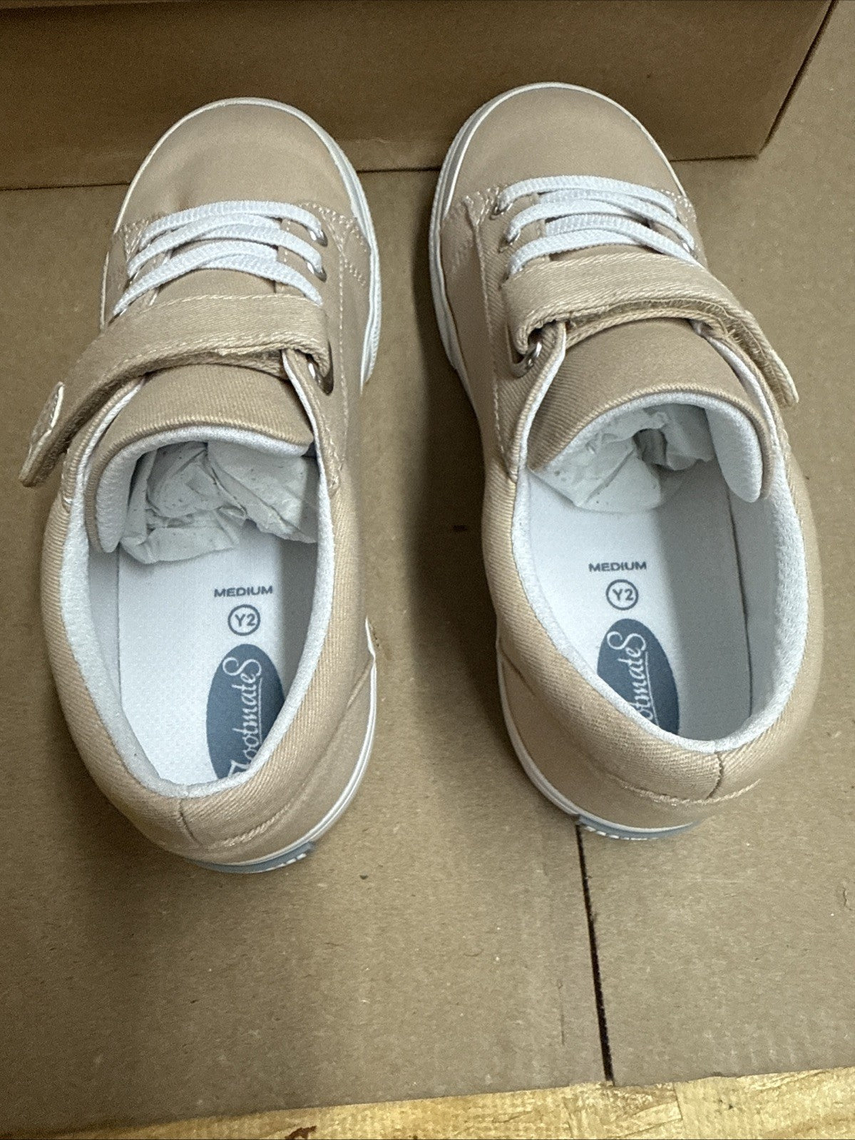 Footmates Youth 2M Jordan Strap Canvas Flats Tennis Sneakers