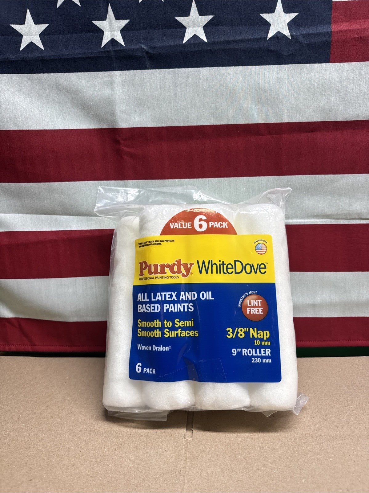 6 x 9" Purdy Pro Extra White Dove Medium Pile Rollers 1.5" Core (14D866000)