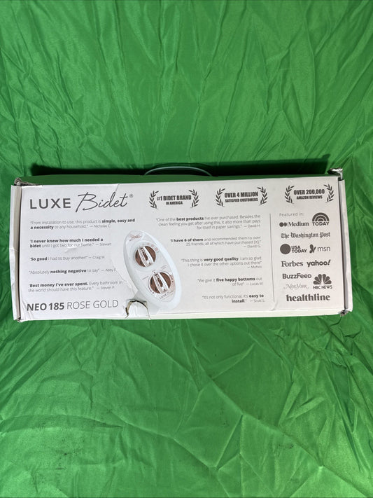 LUXE Bidet NEO 185 Rose Gold - Self-Cleaning, Dual Nozzle, Non-Electric Bidet