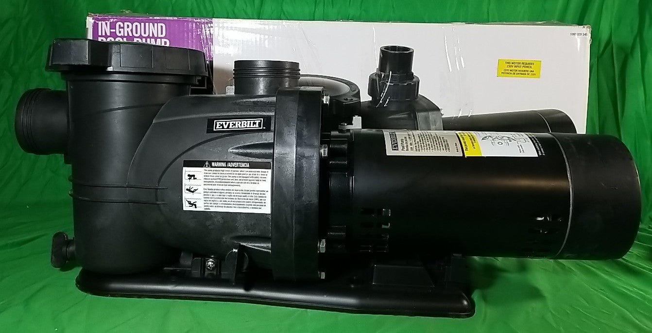 Everbilt 1.5 HP 2-Speed Pool Pump 230-Volt SPP15002-2SP *no unions and Basket.