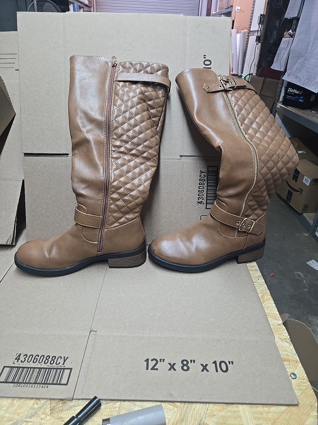 DREAM PAIRS Women's Wide Calf Comfortable Winter Knee High Riding Boots Sz 8.5