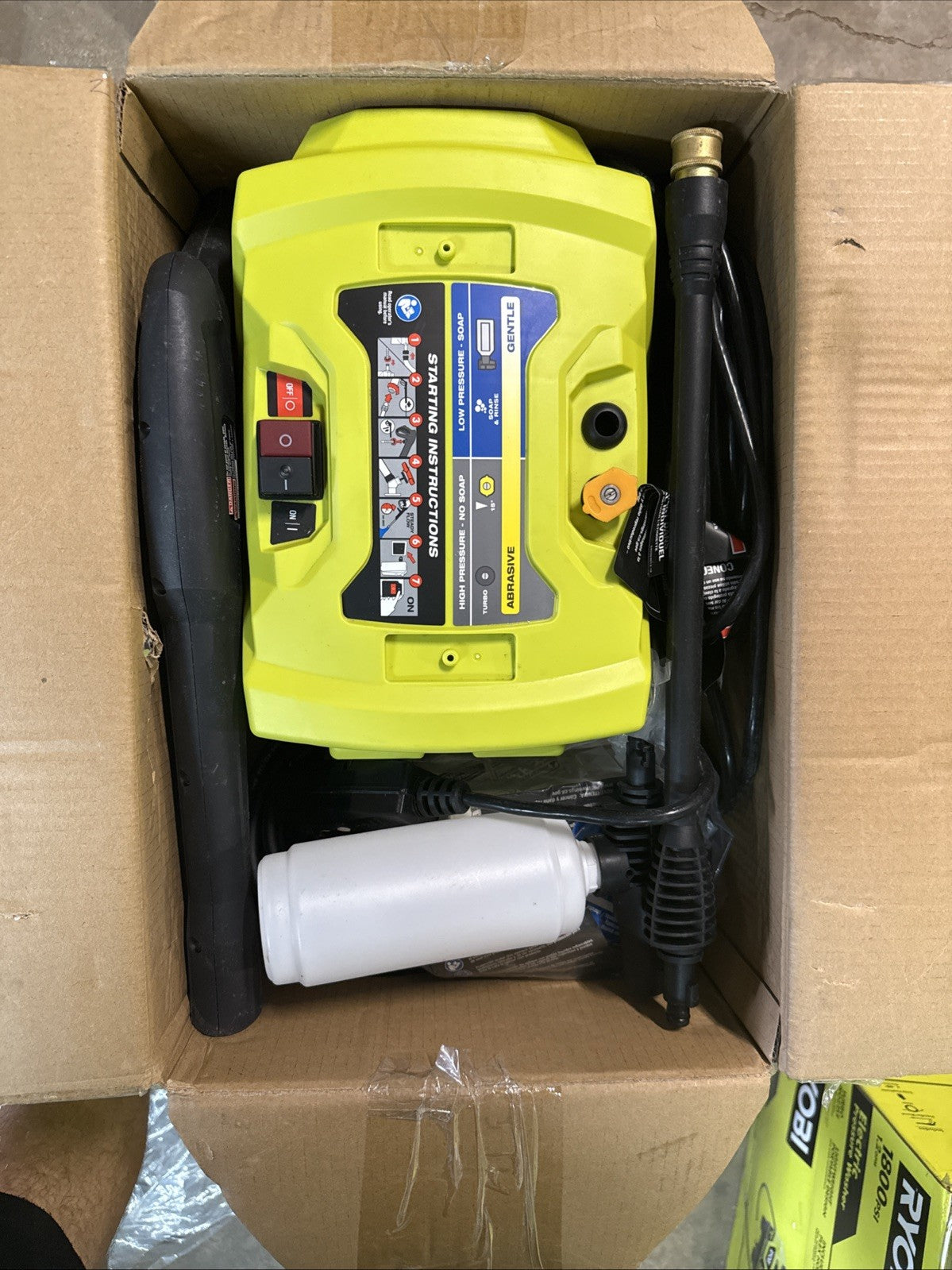 Ryobi 1800 PSI 1.2 GPM Cold Water Electric Pressure Washer RY141802 EXCELLENTCND